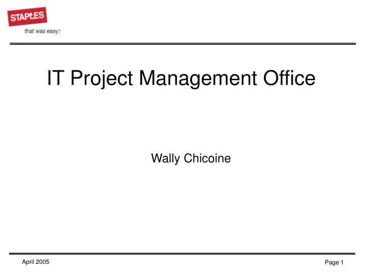 it project management office