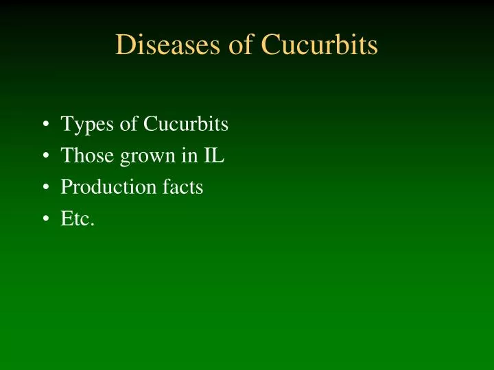 diseases of cucurbits