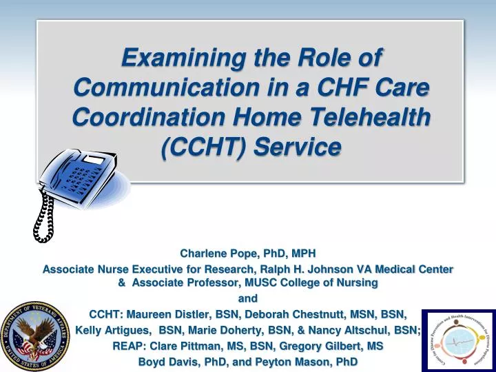examining the role of communication in a chf care coordination home telehealth ccht service