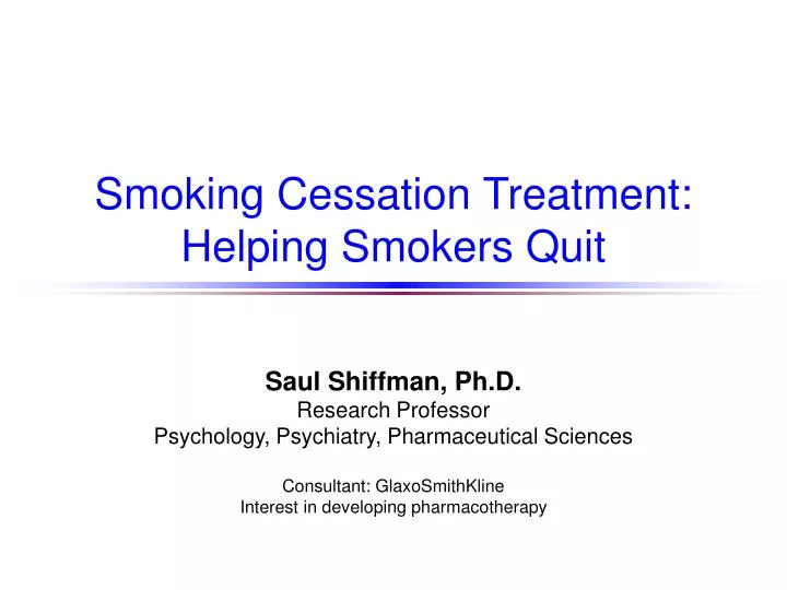 smoking cessation treatment helping smokers quit