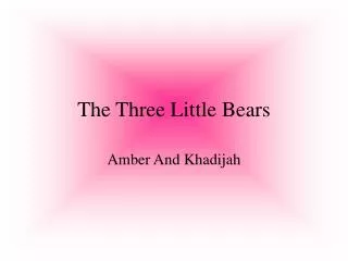 The Three Little Bears