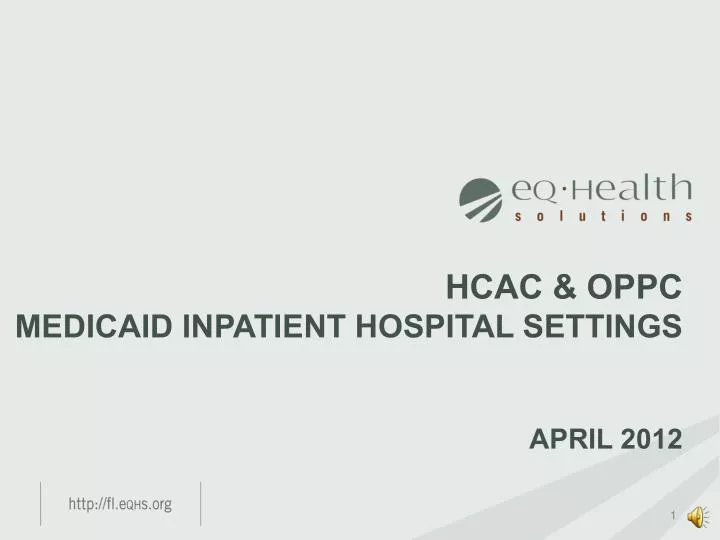 hcac oppc medicaid inpatient hospital settings april 2012
