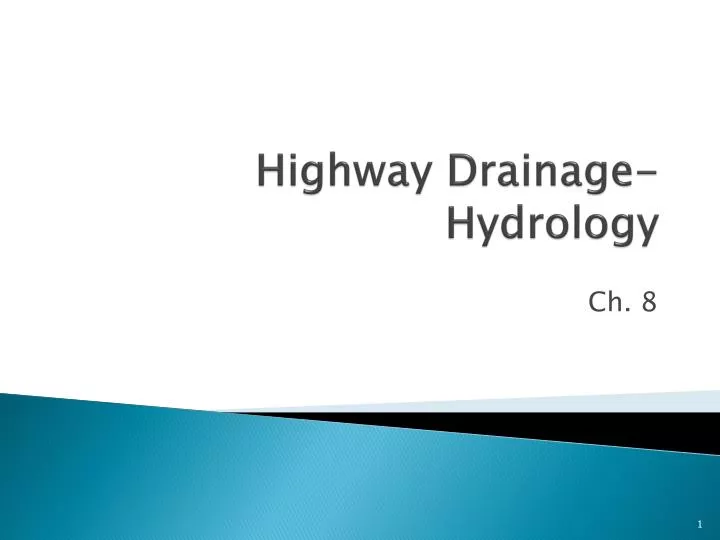 highway drainage hydrology