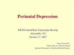 Perinatal Depression - slide 1