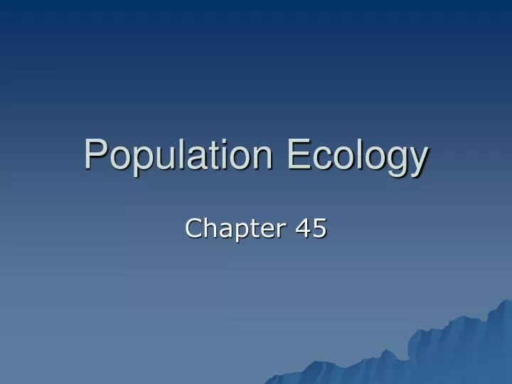 population ecology