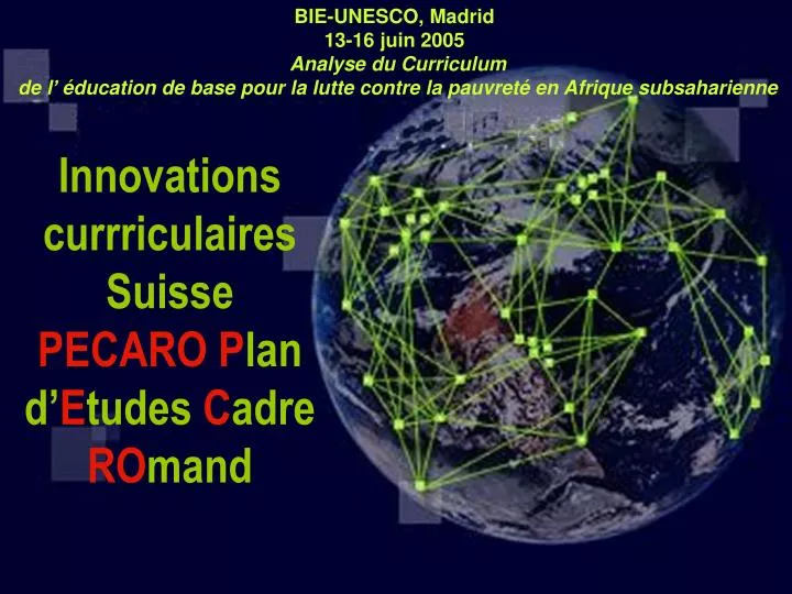 innovations currriculaires suisse pecaro p lan d e tudes c adre ro mand