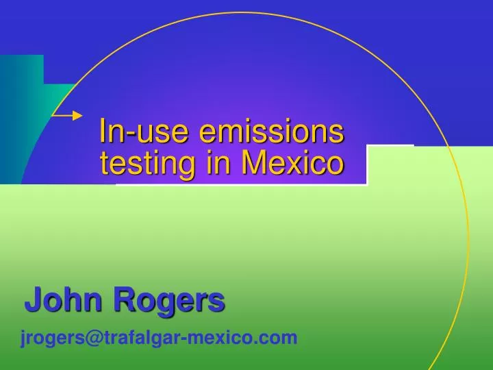 in use emissions testing in mexico
