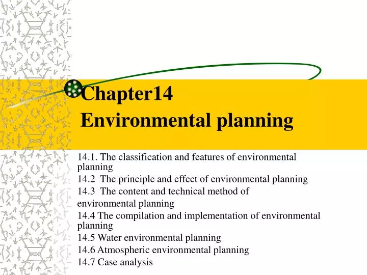 chapter14 environmental planning