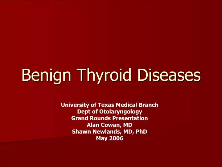 benign thyroid diseases