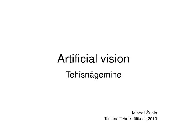 artificial vision