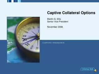 Captive Collateral Options Martin G. Ellis Senior Vice President November 2008