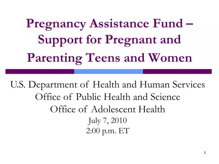 pregnancy assistance fund support for pregnant and parenting teens and women