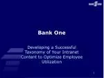 Bank One - slide 1