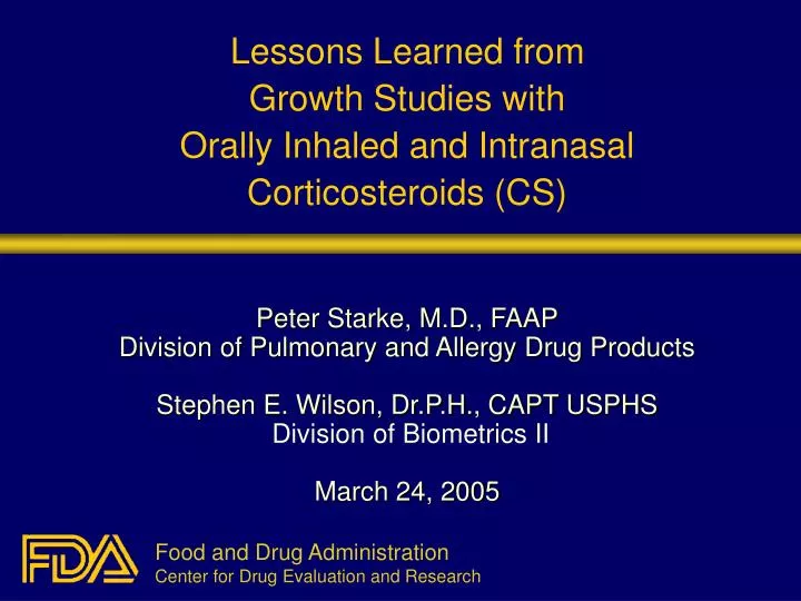 lessons learned from growth studies with orally inhaled and intranasal corticosteroids cs