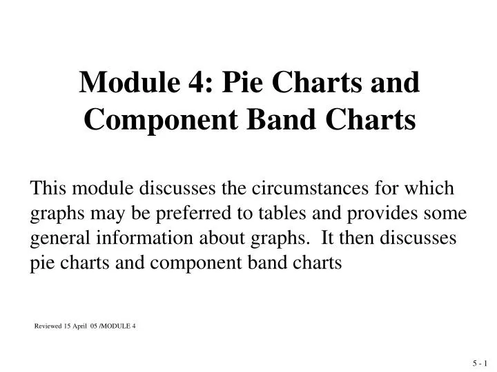 module 4 pie charts and component band charts