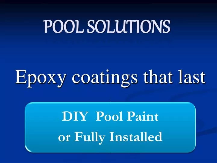 pool solutions
