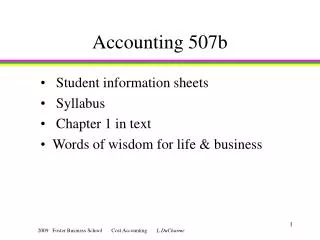 Accounting 507b