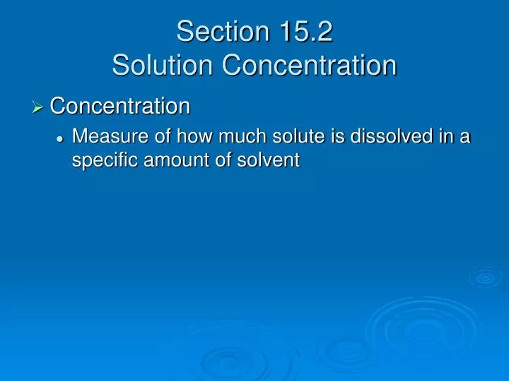 section 15 2 solution concentration