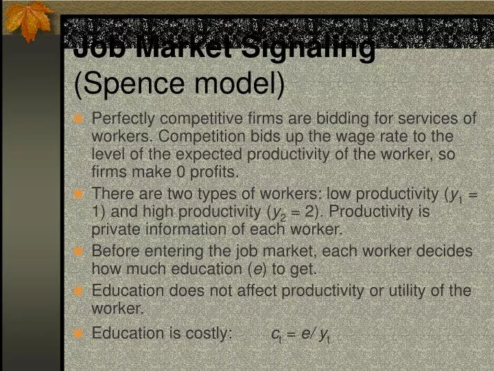 j ob m arket s ignaling spence model