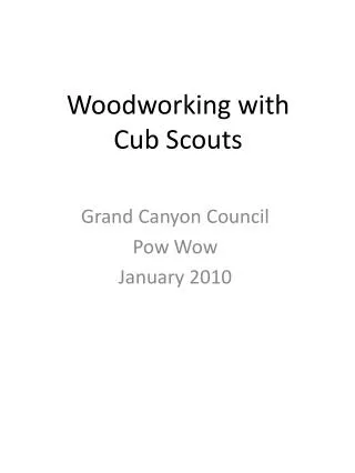 Woodworking with Cub Scouts