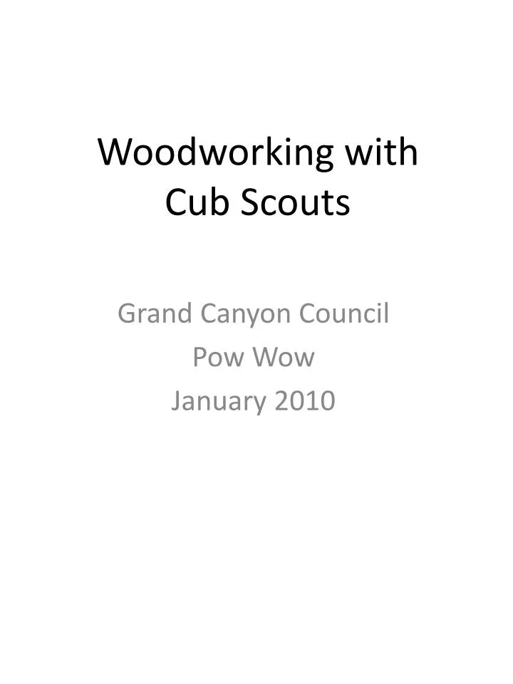 woodworking with cub scouts