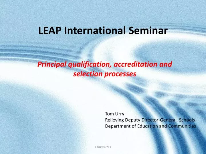 leap international seminar