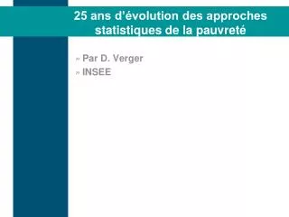 25 ans d volution des approches statistiques de la pauvret