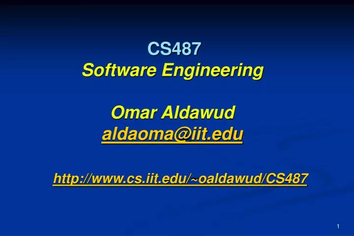cs487 software engineering omar aldawud aldaoma@iit edu