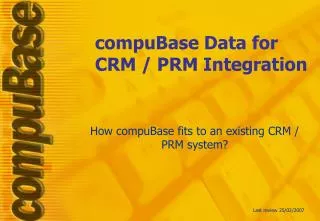 compuBase Data for CRM / PRM Integration