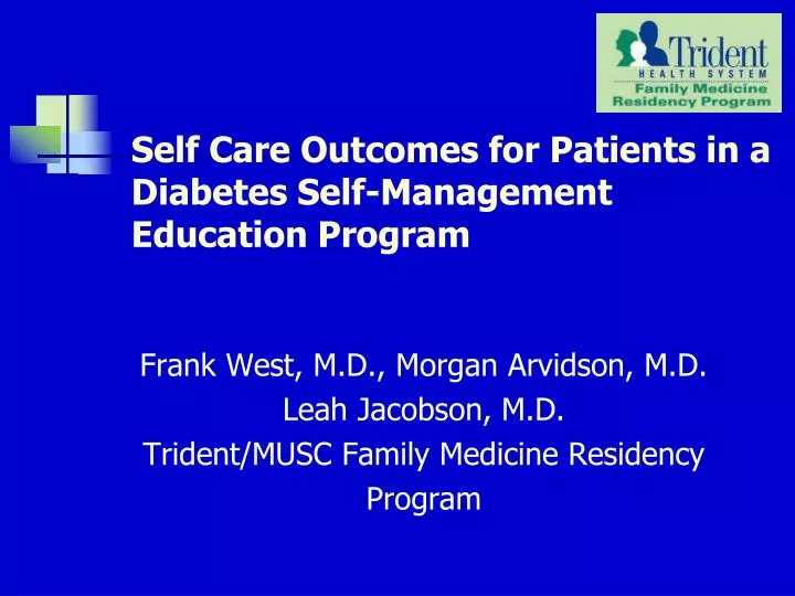 self care outcomes for patients in a diabetes self management education program