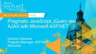 Pragmatic JavaScript, jQuery and AJAX with Microsoft ASP.NET