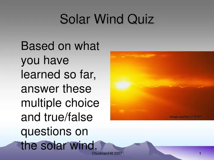 solar wind quiz