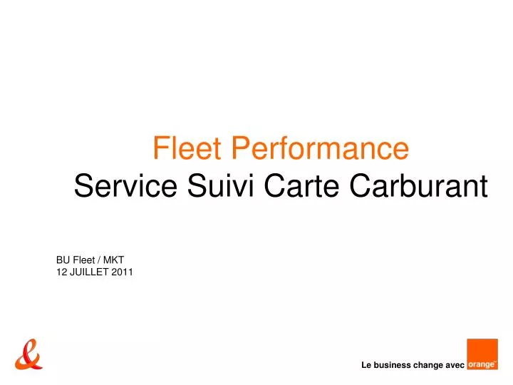fleet performance service suivi carte carburant