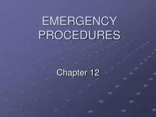 emergency procedures
