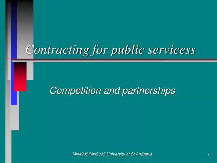 contracting for public servicess