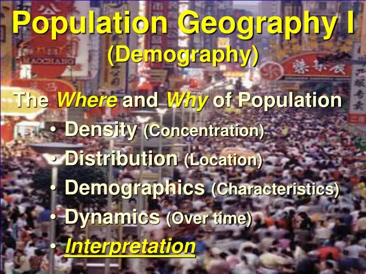 population geography i demography