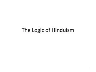 The Logic of Hinduism