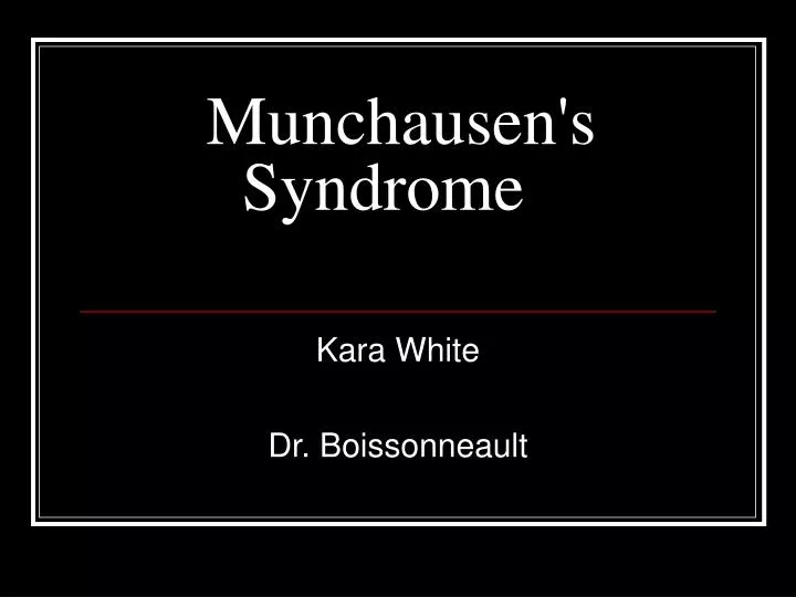 munchausen s syndrome