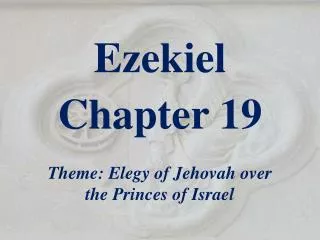 Ezekiel Chapter 19