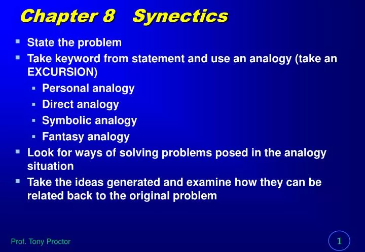 chapter 8 synectics