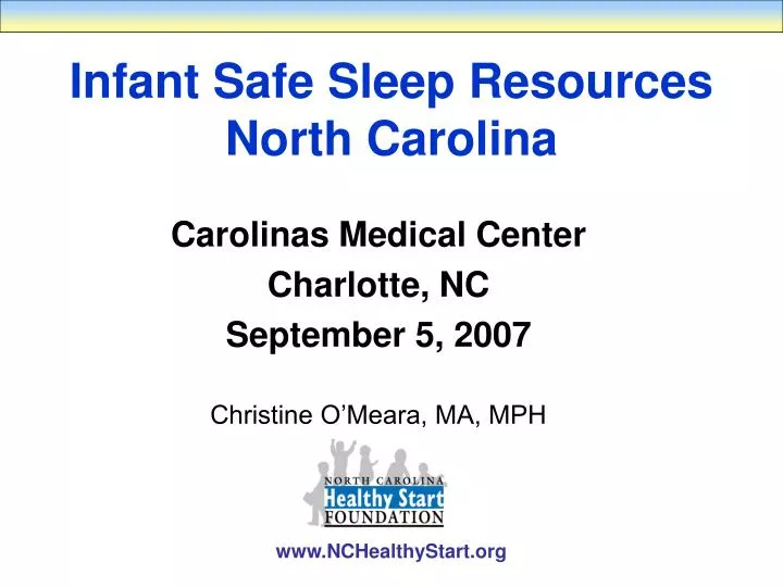 infant safe sleep resources north carolina