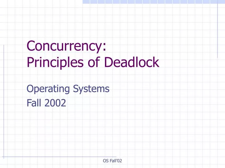 concurrency principles of deadlock
