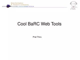Cool BaRC Web Tools