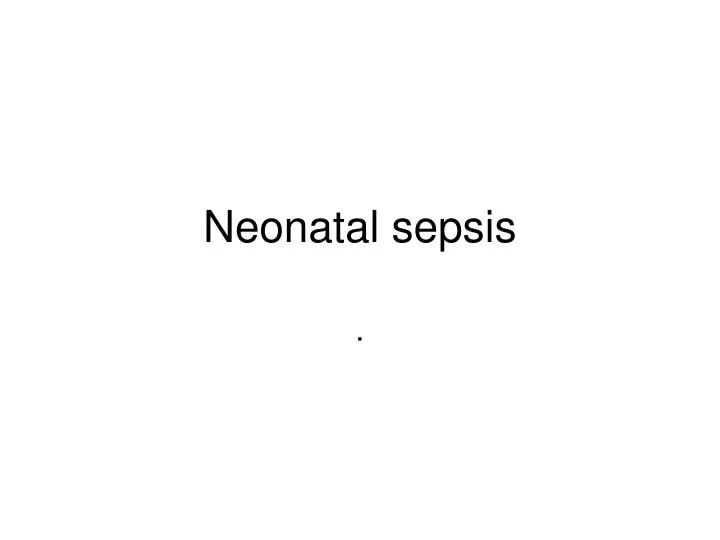 neonatal sepsis