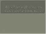 Rock Forming Process, the Rock Cycle, and THE Rocks - slide 1
