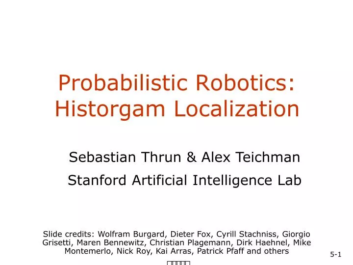 probabilistic robotics historgam localization