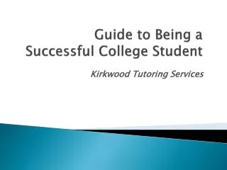 Guide to Being a Successful College Student