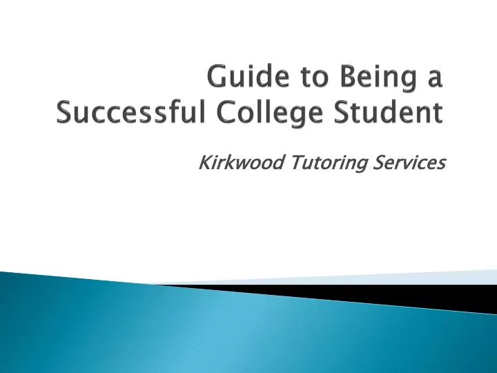 guide to being a successful college student