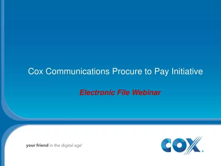 cox communications procure to pay initiative