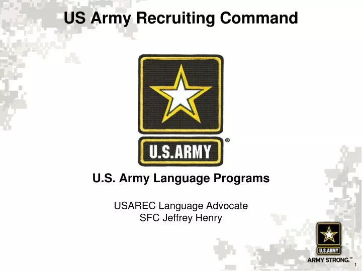 u s army language programs usarec language advocate sfc jeffrey henry